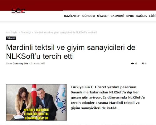 We took part in Gaziantepsöz Newspaper with the title 
