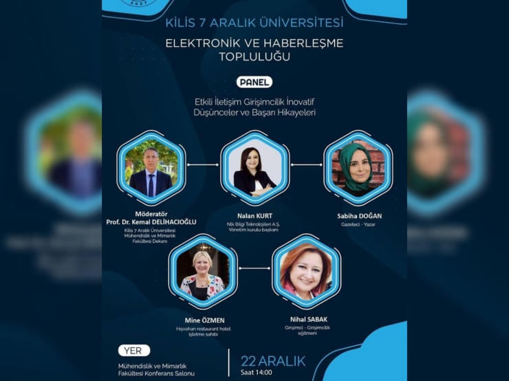  We took our place in the panel held with Kilis 7 Aralik University Electronics and Communications Community