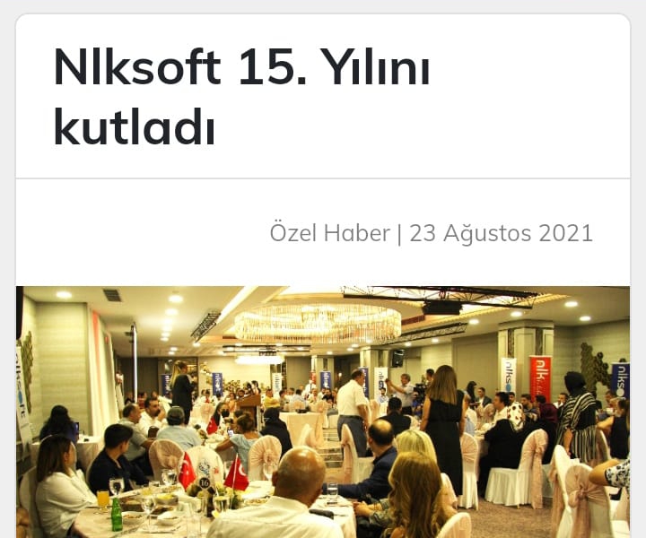 Nlksoft 15. We were featured in Gaziantep Sabah Newspaper with the title of Celebrating the year
