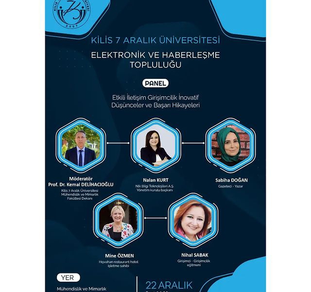We Took Our Place in the Panel Held with the Electronics and Communication Society of Kilis 7 December University