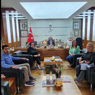 We visited the Mayor of Oğuzeli, Mr. Mehmet Sait Kılıç in her office